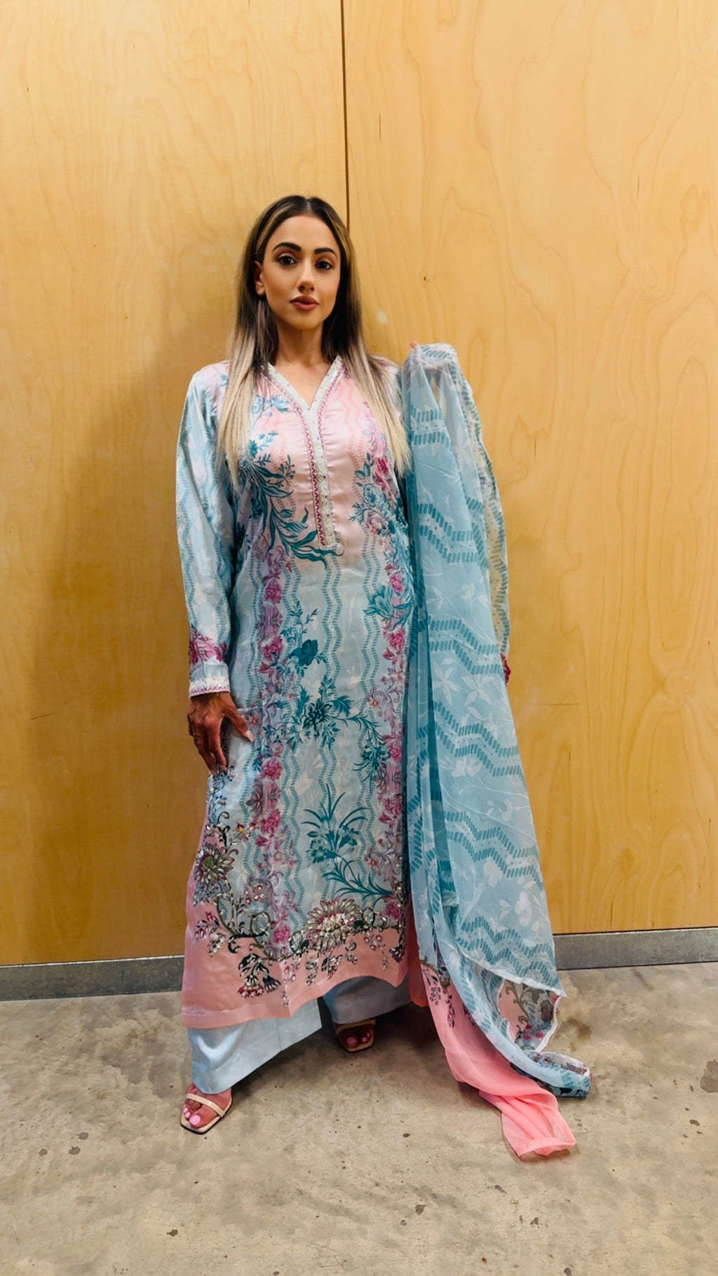 SHAMOOS SILK Sky Floral