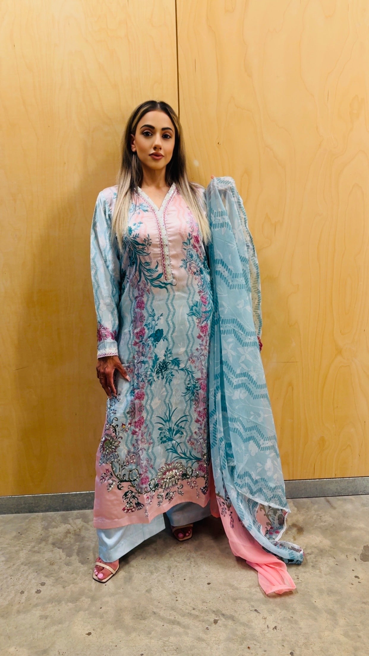 SHAMOOS SILK Sky Floral
