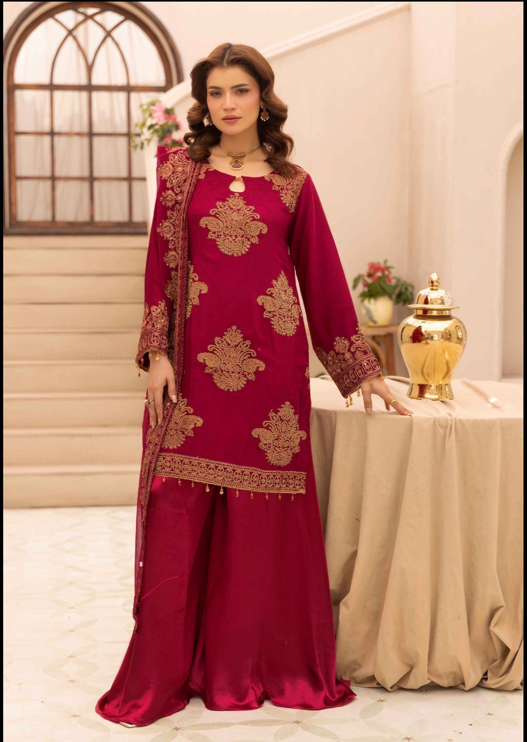 HASEEN EID COLLECTION MAGENTA