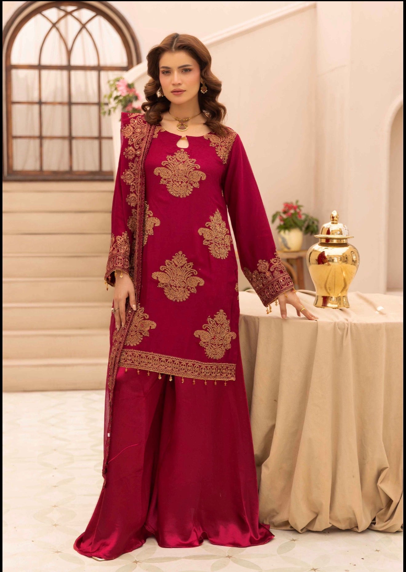 HASEEN EID COLLECTION MAGENTA