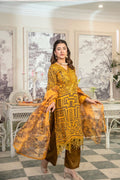 Maria b inspired embroidered viscose with chiffon dupatta