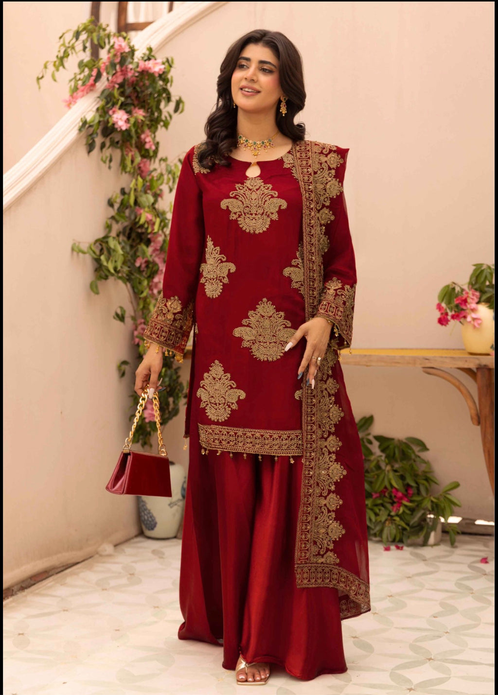HASEEN EID COLLECTION RUBY RED