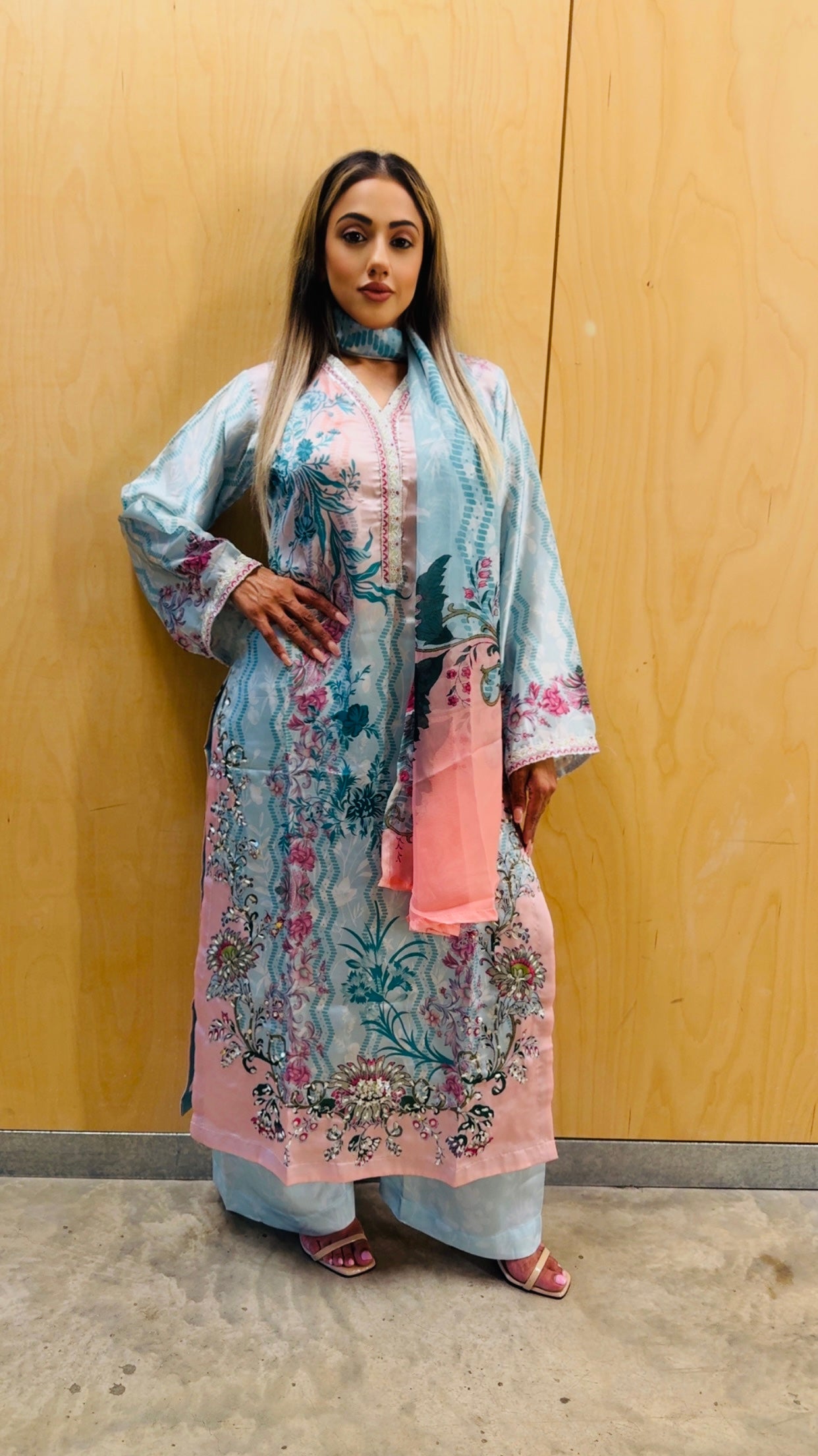 SHAMOOS SILK Sky Floral